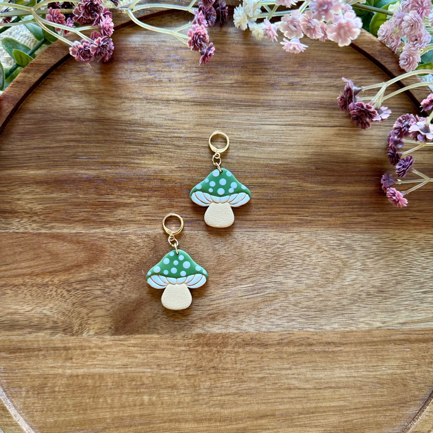 Green Mushroom Dangles