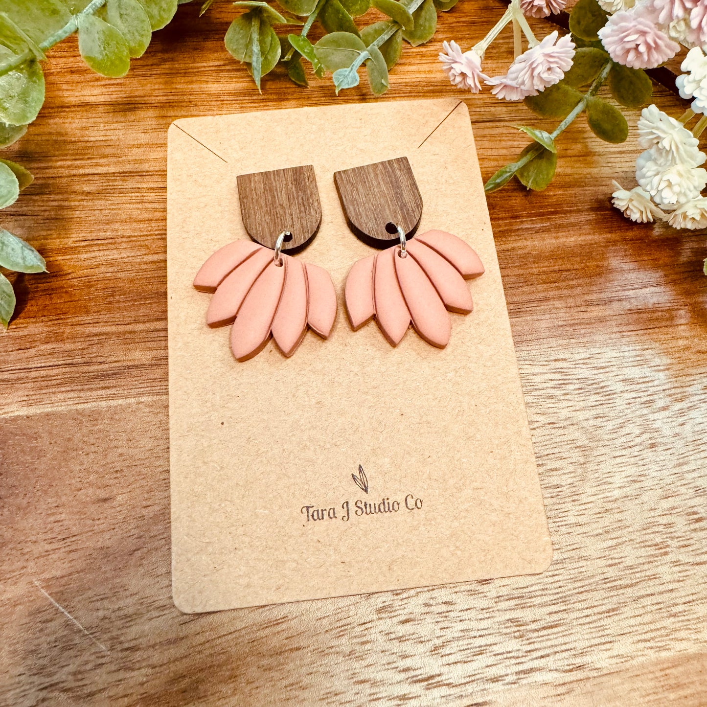 Pink Boho Succulent Dangles