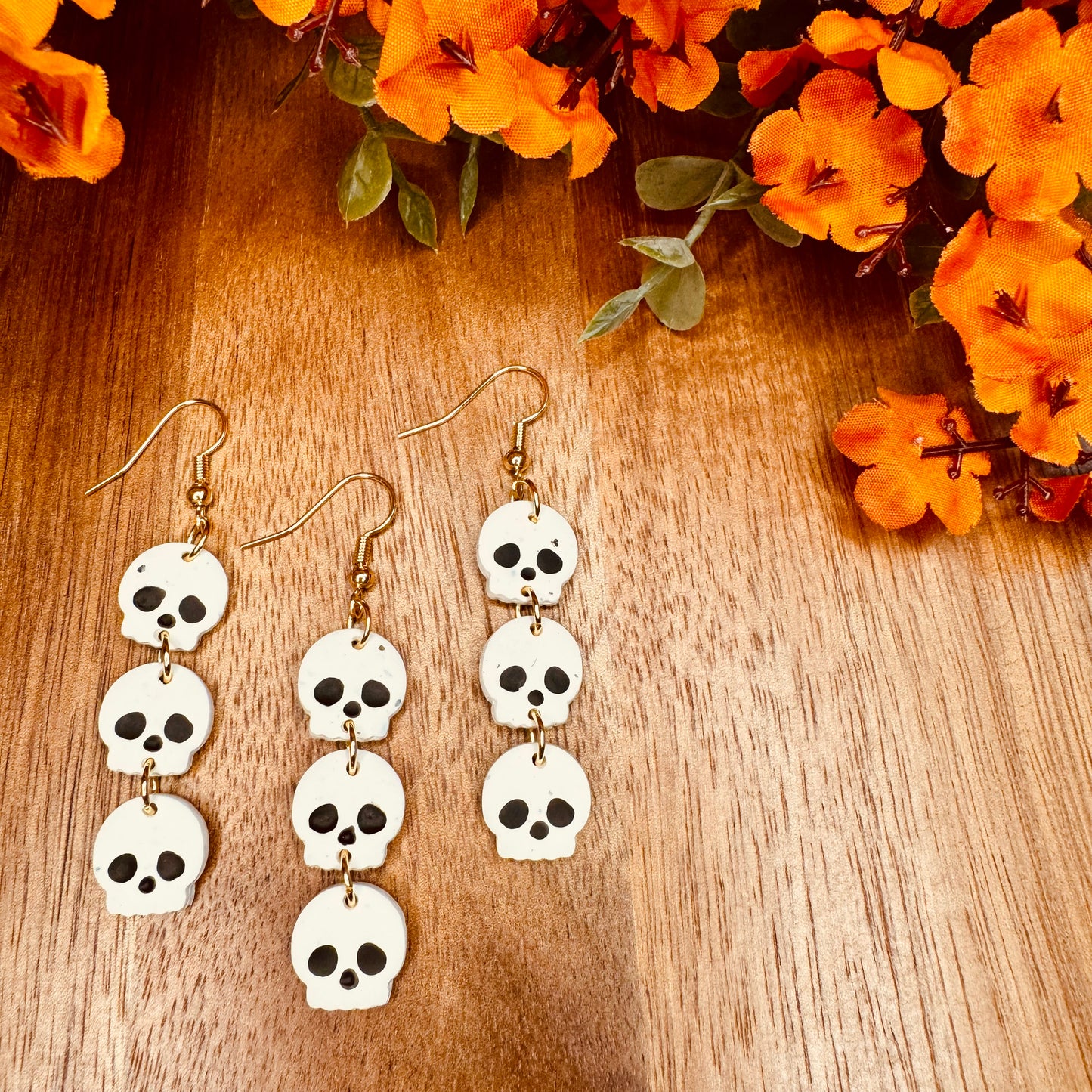 Spooky skull dangles