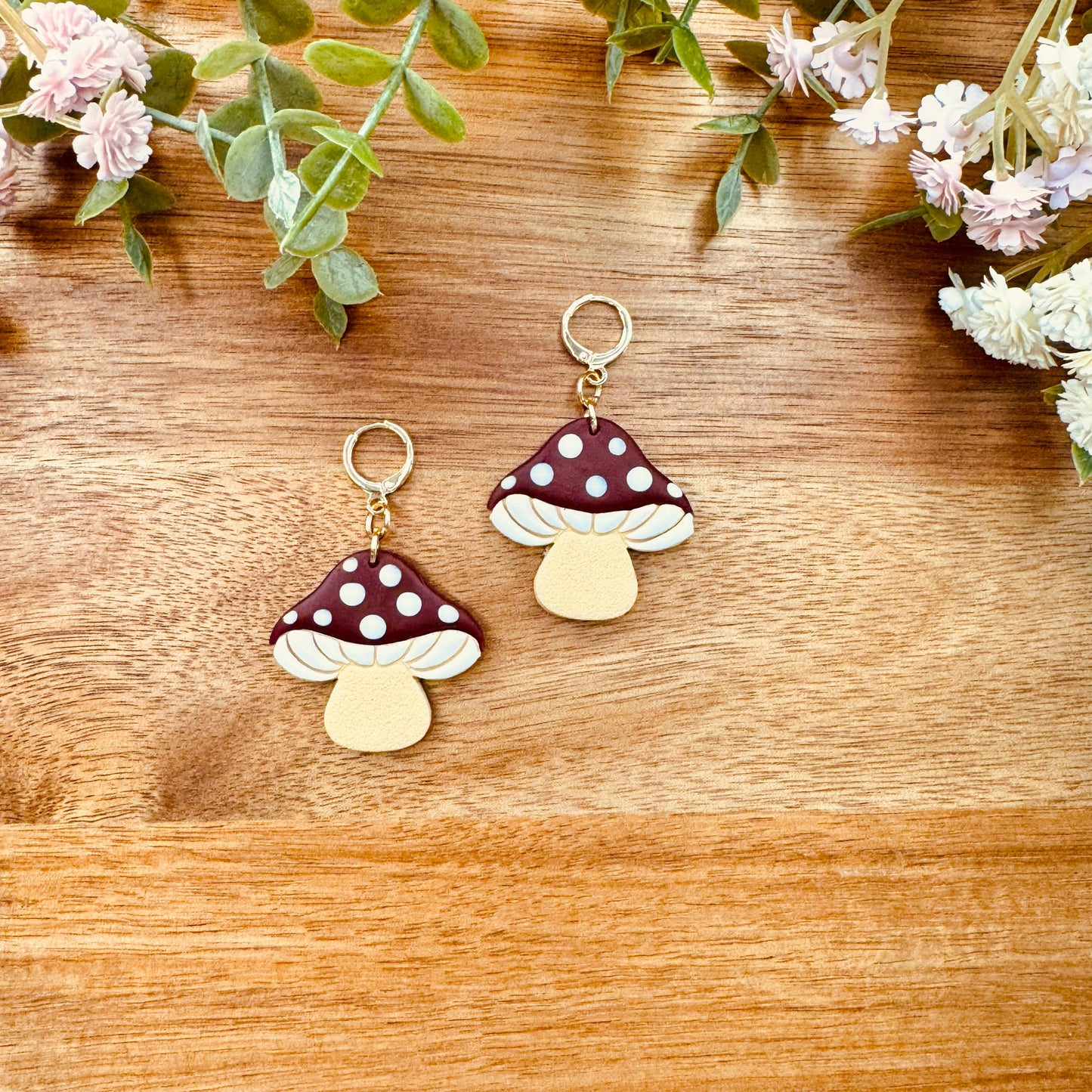 Crimson Mushroom Dangles