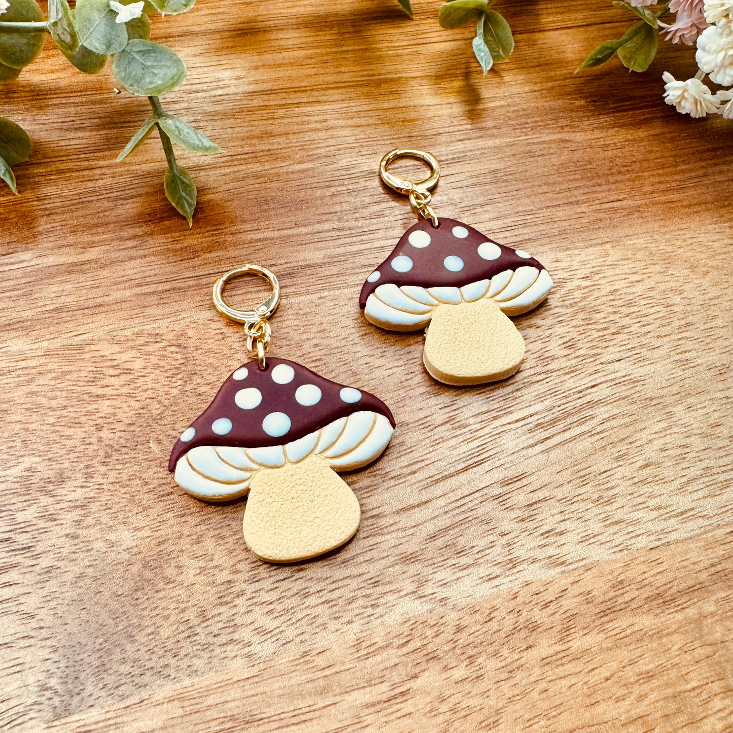 Crimson Mushroom Dangles