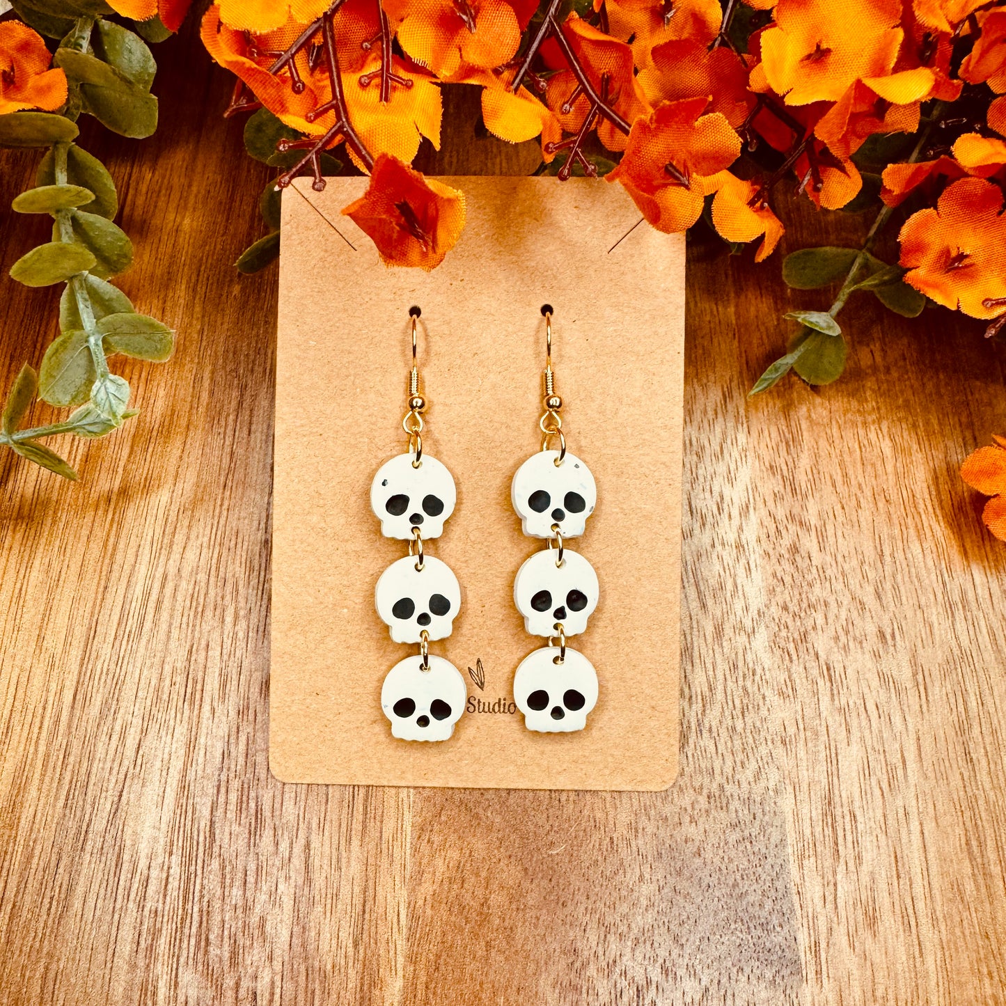 Spooky skull dangles