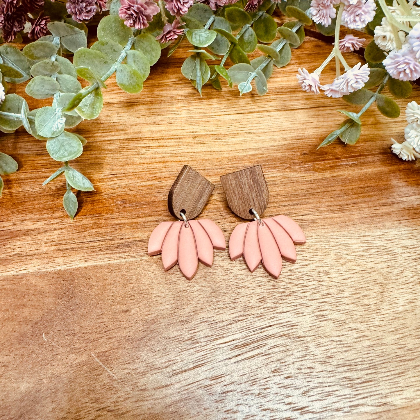 Pink Boho Succulent Dangles