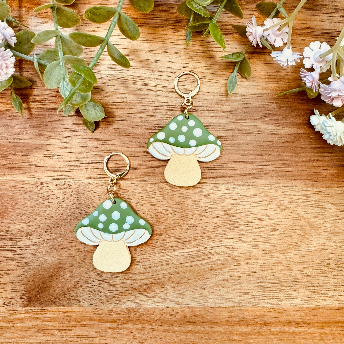 Green Mushroom Dangles