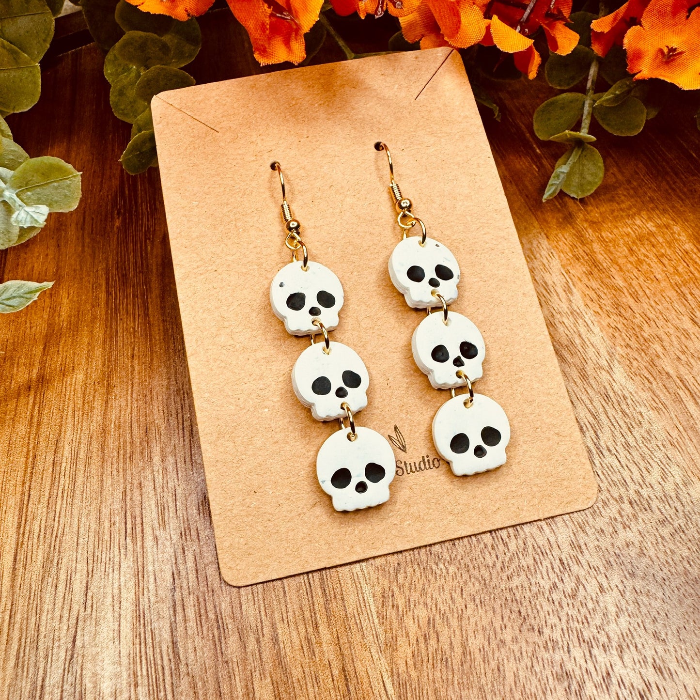 Spooky skull dangles